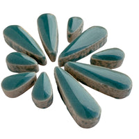 Ceramic Teardrops Phthalo Green