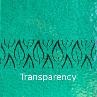 Plaque de Verre Bleu Sarcelle Martelé