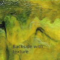 Plaque de Verre Ambre Vert Vaporeux