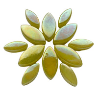 Ottoman Bloemblaadjes Parelmoer Geel