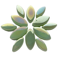 Ottoman Bloemblaadjes Parelmoer Lichtgroen