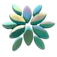 Ottoman Bloemblaadjes Parelmoer Lichtcyaan