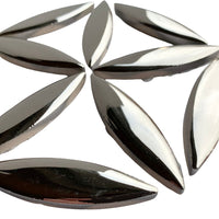 Mosaiksteinen Ellipse Silber