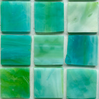 Glasmosaik Tiffany-Glas 20mm Papageienfisch