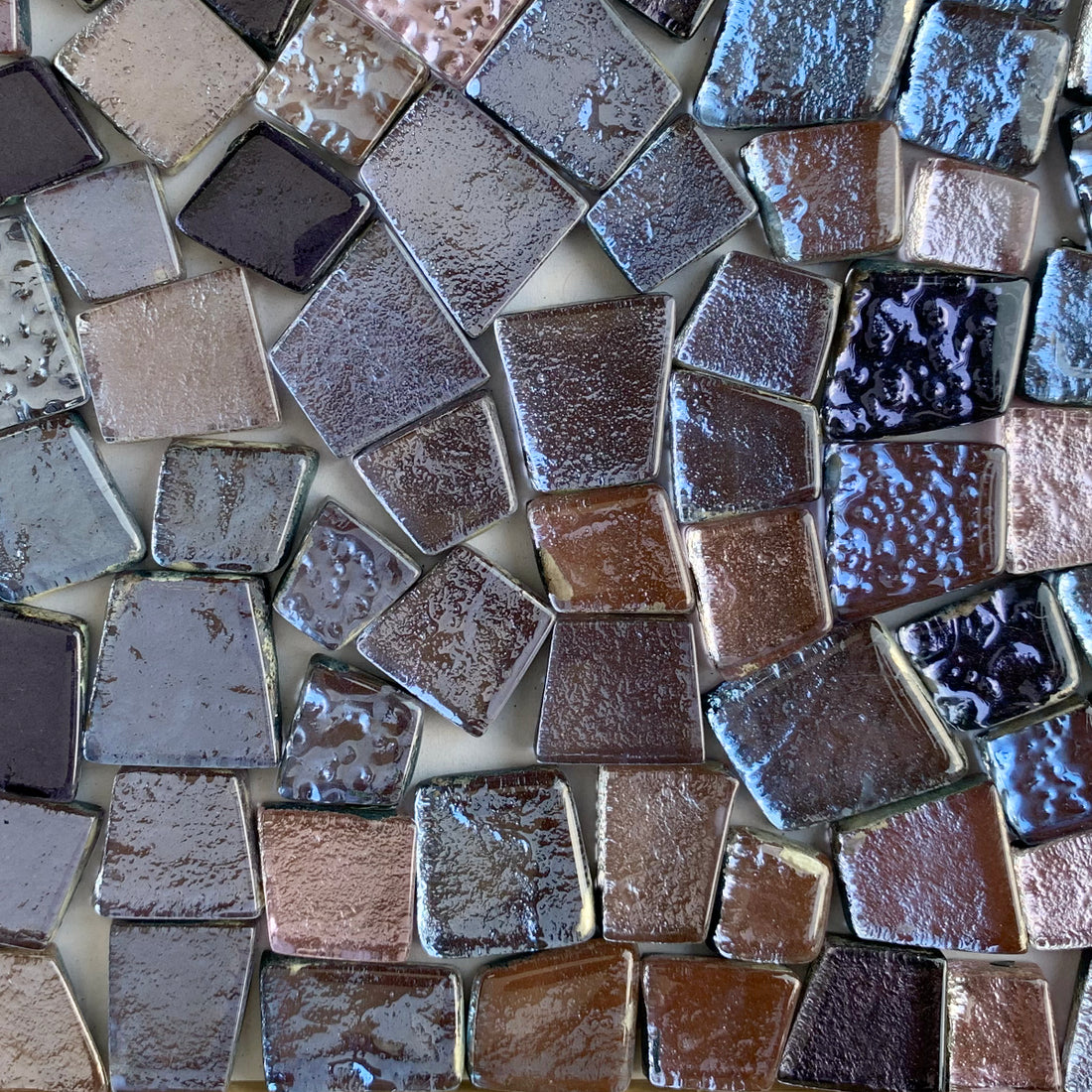 Verre Mosaique - glass mosaic -Glasmosaik-glasmozaïek-Glastegel met Spiegel Violetmix - mosaicshop