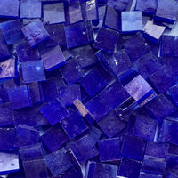 Losse Tiffany Glacier glastegeltjes van 15 mm in Kobalt