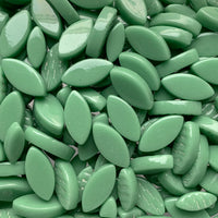 Mosaiksteinen Elipsenform Glas Wiesengrün