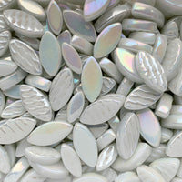 Ottoman Bloemblaadjes Parelmoer Wit