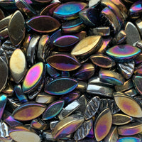 Ottoman Bloemblaadjes Parelmoer Zwart