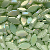 Ottoman Bloemblaadjes Parelmoer Lichtgroen