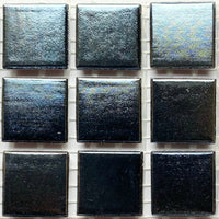 Verre Mosaique - glass mosaic -Glasmosaik-glasmozaïek-Glasmozaiek Iriserend 20mm Zwart - mosaicshop