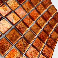 Verre Mosaique - glass mosaic -Glasmosaik-glasmozaïek-Glasmozaiek Spiegel 20mm Amber - mosaicshop