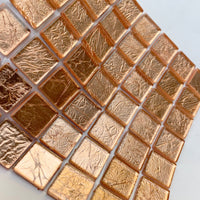 Verre Mosaique - glass mosaic -Glasmosaik-glasmozaïek-Glasmozaiek Spiegel 20mm Champagne - mosaicshop