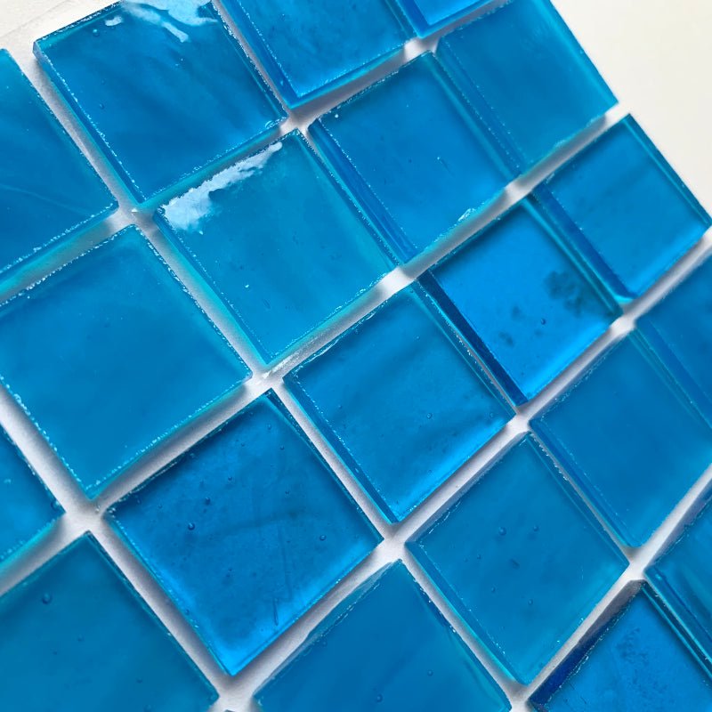Verre Mosaique - glass mosaic -Glasmosaik-glasmozaïek-Glasmozaiek Tiffany Glacier 20mm Blauw - mosaicshop