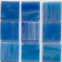 Verre Mosaique - glass mosaic -Glasmosaik-glasmozaïek-Glasmozaiek Tiffany Glacier 20mm Droomblauw - mosaicshop