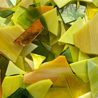 Verre Mosaique - glass mosaic -Glasmosaik-glasmozaïek-Glasscherven Glasscherven Citroenmix - mosaicshop