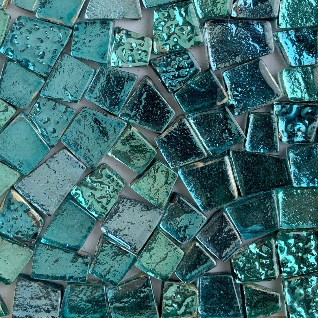Verre Mosaique - glass mosaic -Glasmosaik-glasmozaïek-Glastegel met Spiegel Watermix - mosaicshop