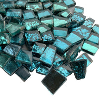 Verre Mosaique - glass mosaic -Glasmosaik-glasmozaïek-Glastegel met Spiegel Watermix - mosaicshop