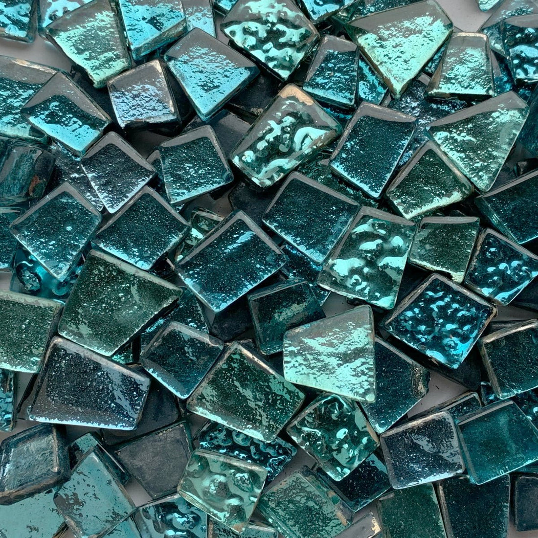 Verre Mosaique - glass mosaic -Glasmosaik-glasmozaïek-Glastegel met Spiegel Watermix - mosaicshop