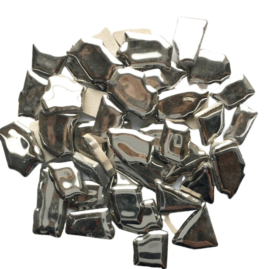 Verre Mosaique - glass mosaic -Glasmosaik-glasmozaïek-Keramische Puzzels Zilver - mosaicshop
