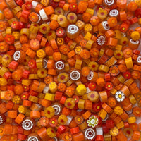 Verre Mosaique - glass mosaic -Glasmosaik-glasmozaïek-Millefiori Oranjemix - mosaicshop