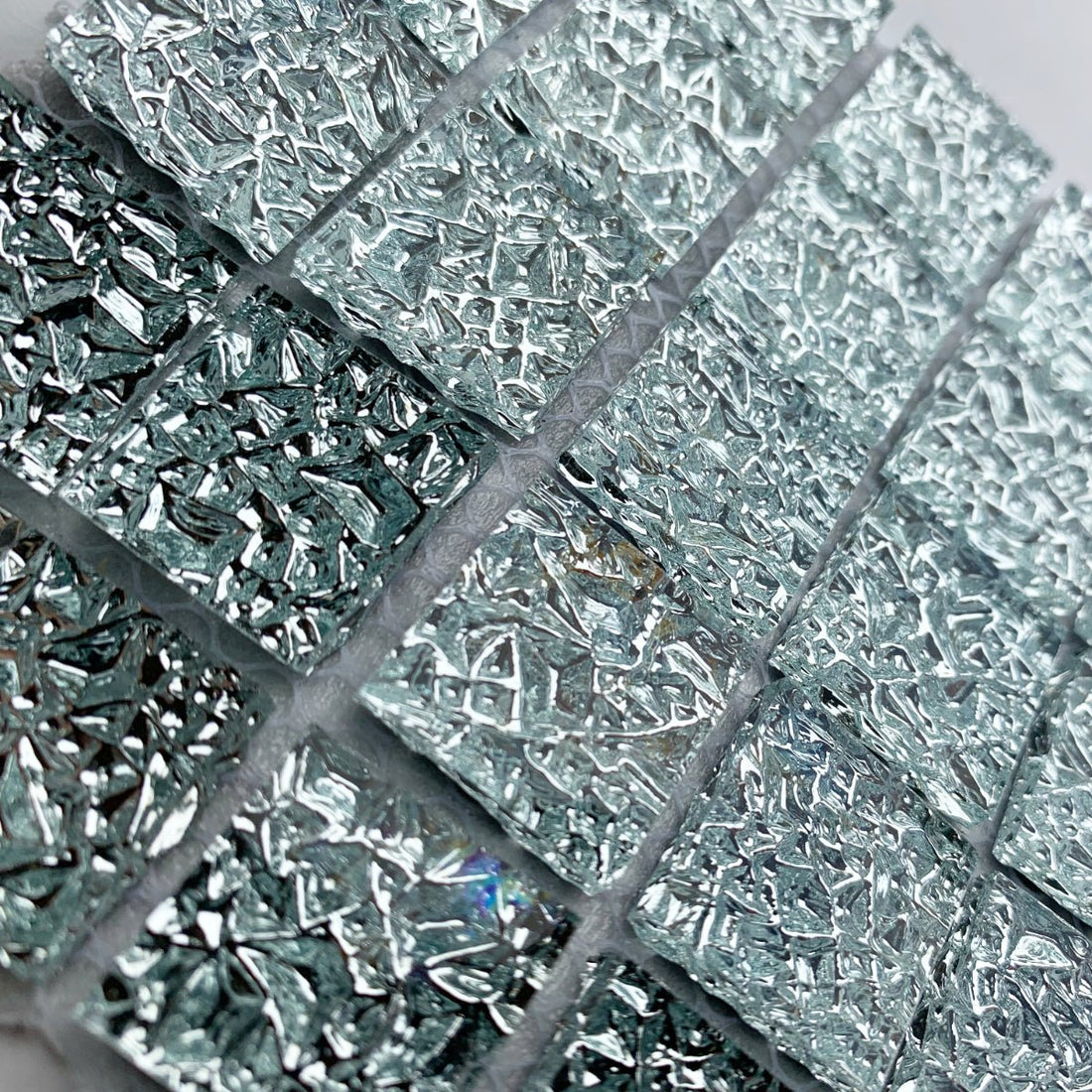 Verre Mosaique - glass mosaic -Glasmosaik-glasmozaïek-Spiegel textuur 20mm - mosaicshop