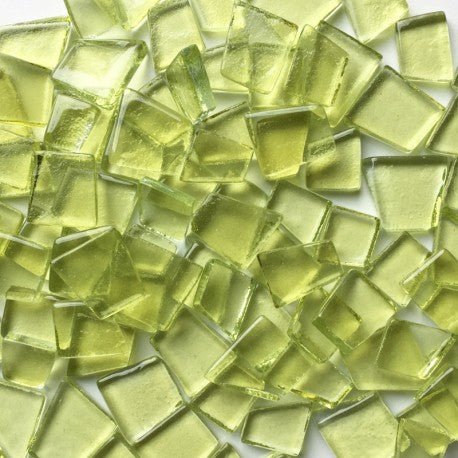 Verre Mosaique - glass mosaic -Glasmosaik-glasmozaïek-Transparante Glaspuzzels Limoen - mosaicshop