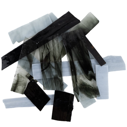 Glasscherven XL Grijs Zwart