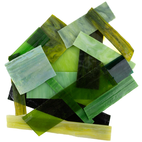 Glasscherven XL Groen