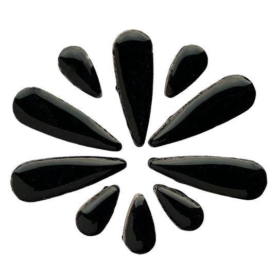 Ceramic Teardrops  Black
