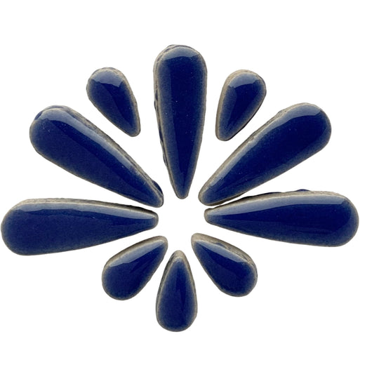 Ceramic Teardrops  Dark Blue