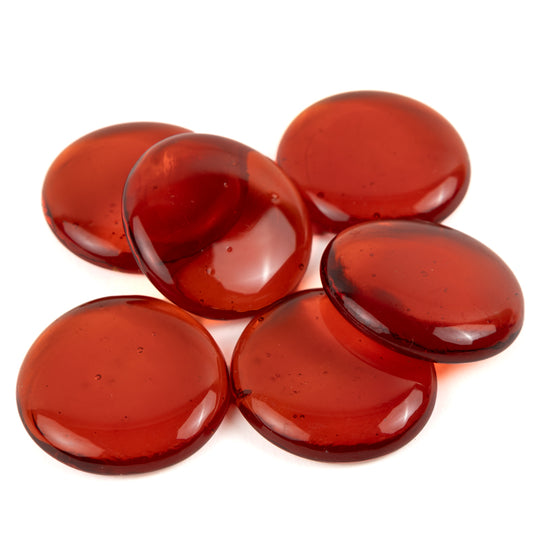 Glasdroppar XL  30-36mm Kristallorange