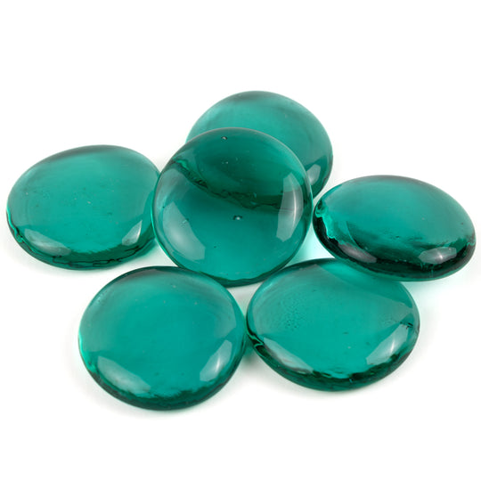 Glass Nuggets XL 30-36mm Teal Crystal