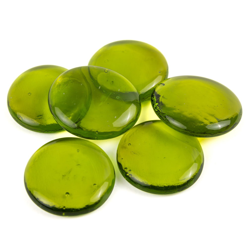 Glasdruppels XL  30-36mm Kristalkiwi