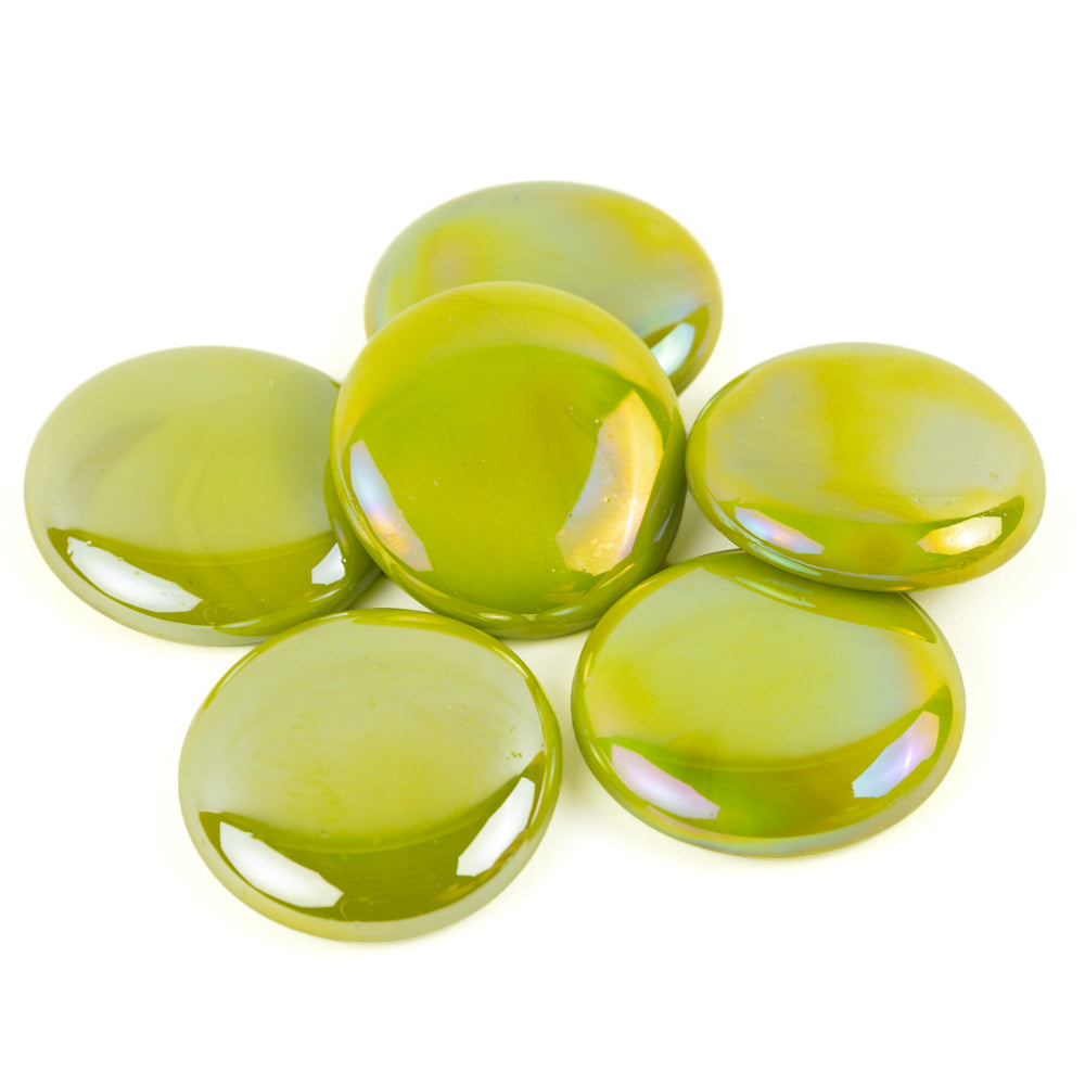Glasdruppels XL  30-36mm Opaalkiwi