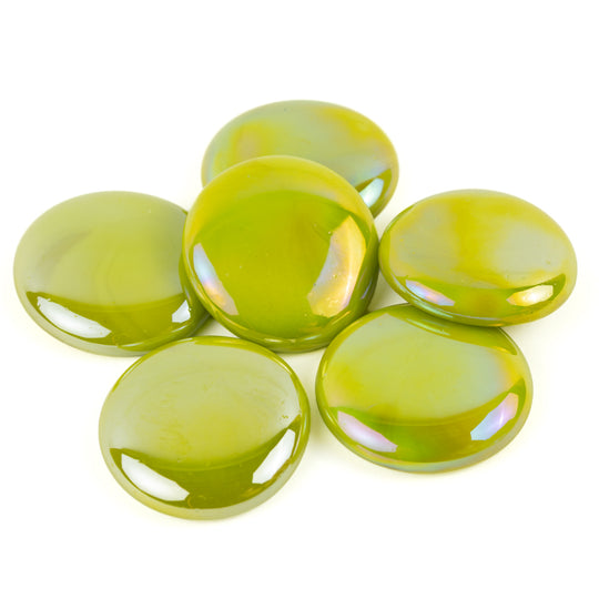 Glass Nuggets XL 30-36mm Opal Kiwi