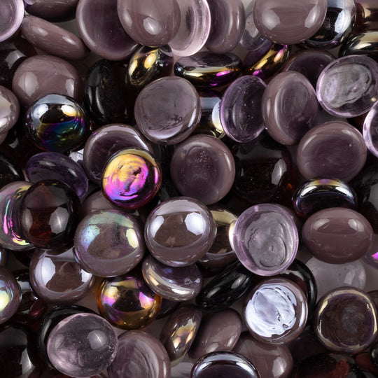 Glasdruppels  16-20mm Paars Mix