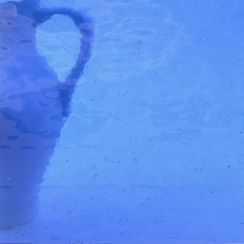 Glass Plate Mid Blue