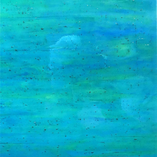 Plaque de Verre Bleu Sarcelle Iridescent