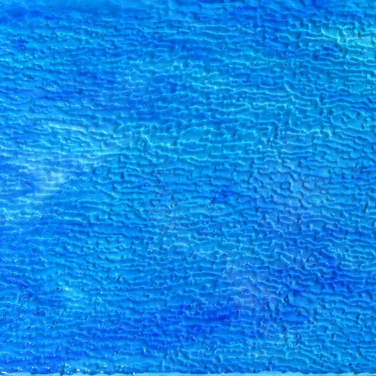 Plaque de Verre Turquoise Vague Ondulée