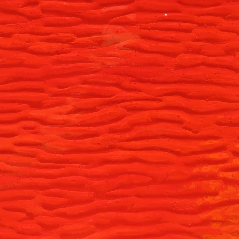 Glass Plate Deep Tangerine Ripple