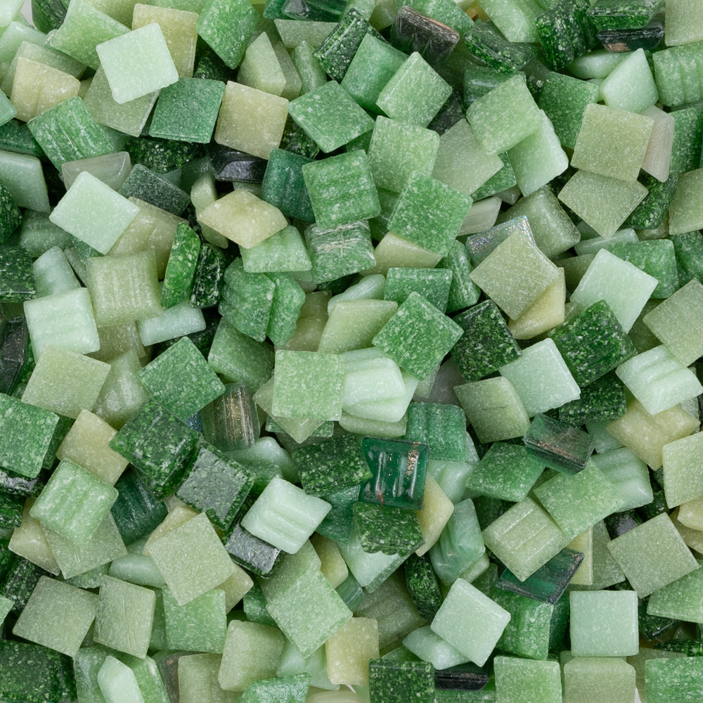 Pastilha de Vidro Sortido Verde 10mm