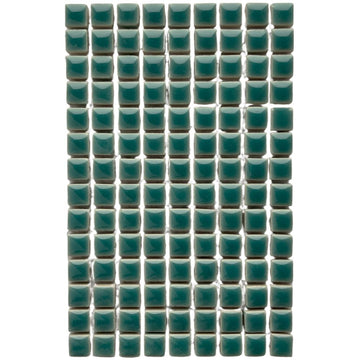 Mini Glazed Ceramic 10mm  Phthalo Green