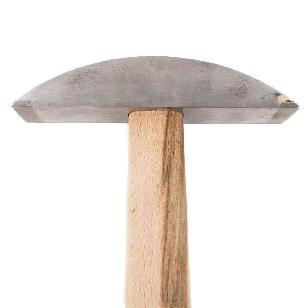 Mosaic hammer - 2 sides widia - fixed wooden handle - 500g