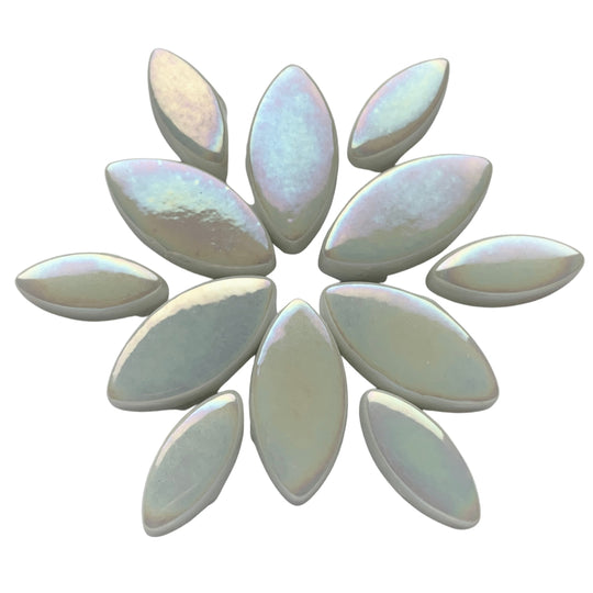 Ottoman Bloemblaadjes Parelmoer Wit