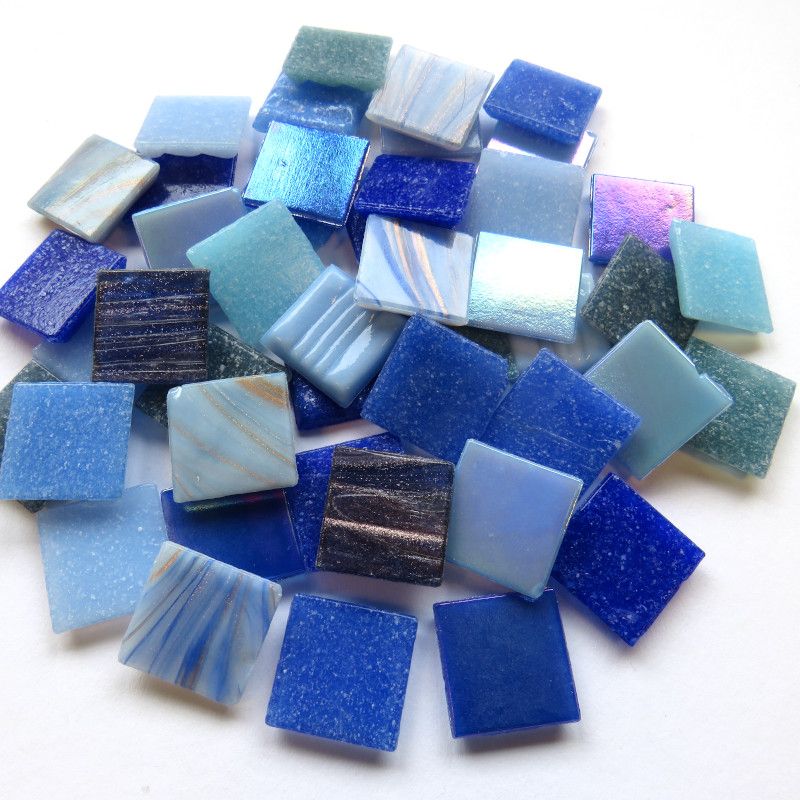 Glass Mosaic Sky Mix 20mm
