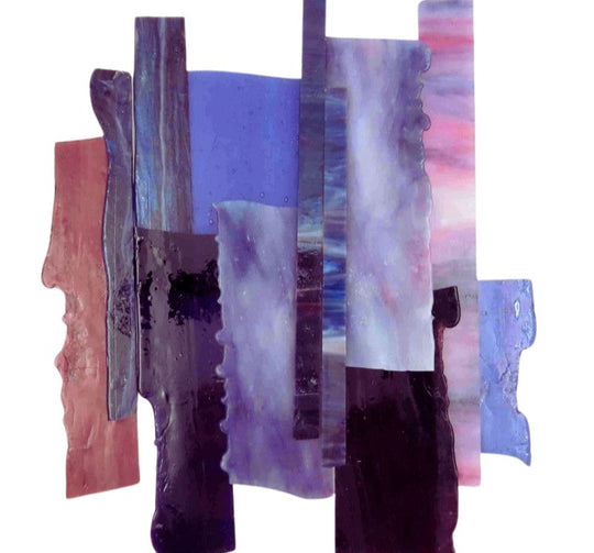 Glasscherben XL Violett Mix