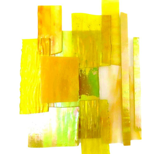 Glasscherben XL Gelbmix