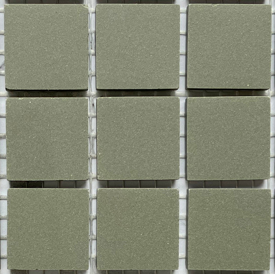 Winckelmans Vert Australien – matte Mosaikfliesen im Format 20x20 mm auf Netz