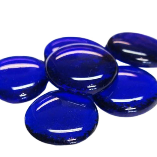Glasdruppels XL 30-36mm Kristalblauw